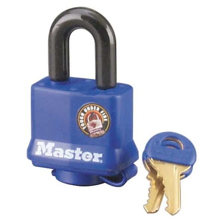 Padlock, Keyed Different, Long Shackle, Rectangular Steel Body, Steel Shackle, 1/2 in W MPN:312DLH