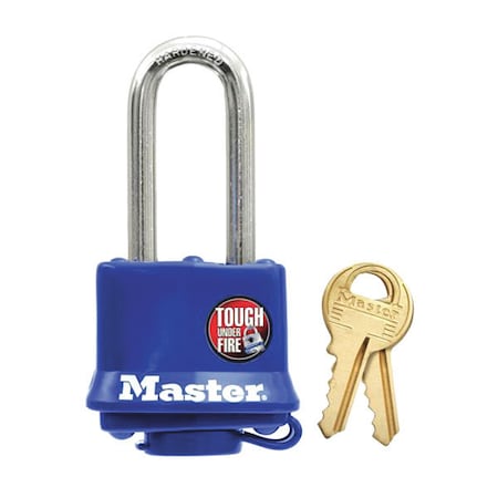 Padlock, Keyed Alike, Long Shackle, Rectangular Steel Body, Steel Shackle, 1/2 in W MPN:312KALH
