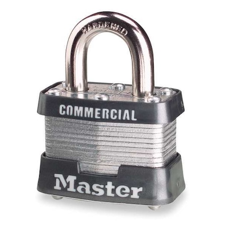Padlock, Keyed Alike, Standard Shackle, Rectangular Steel Body, Steel Shackle, 5/8 in W MPN:3KA