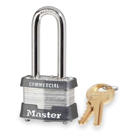 Padlock, Keyed Alike, Long Shackle, Rectangular Steel Body, Steel Shackle, 5/8 in W MPN:3KALH