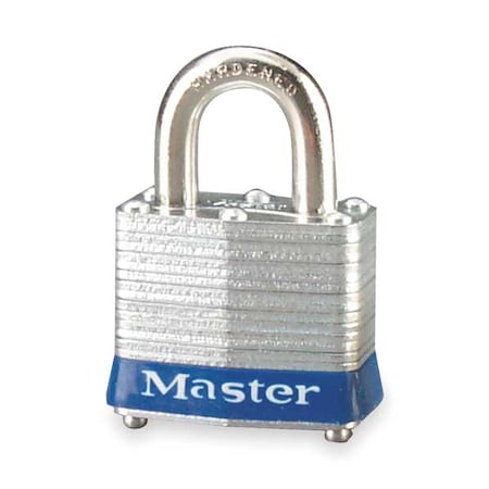 Padlock, Keyed Alike, Standard Shackle, Rectangular Steel Body, Steel Shackle, 5/8 in W MPN:3UP