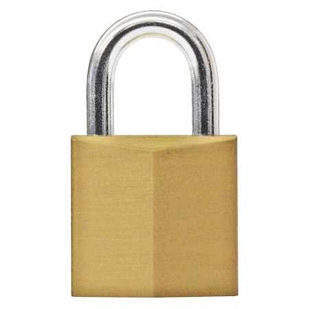 Padlock, Keyed Different, Standard Shackle, Rectangular Brass Body, Steel Shackle, 3/8 in W MPN:4120WWG