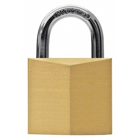 Padlock, Keyed Alike, Standard Shackle, Rectangular Brass Body, Steel Shackle, 9/16 in W MPN:4130KAWWG