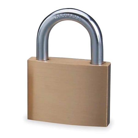 Padlock, Keyed Alike, Standard Shackle, Rectangular Brass Body, Steel Shackle, 1 in W MPN:4150KA