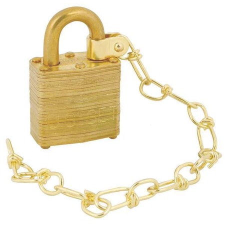 Padlocks, Keyed Alike, Standard Shackle, Rectangular Steel Body, Brass Shackle, 5 PK MPN:6004NKAS5SBCUSSNOKEY2KS