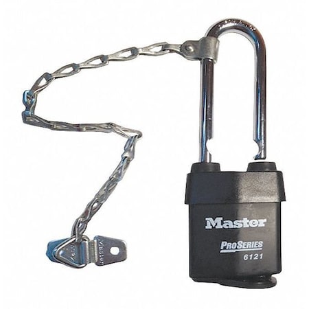 Padlock, Keyed Alike, Long Shackle, Rectangular Steel Body, Boron Shackle, 7/8 in W MPN:6121KALJCN10G010