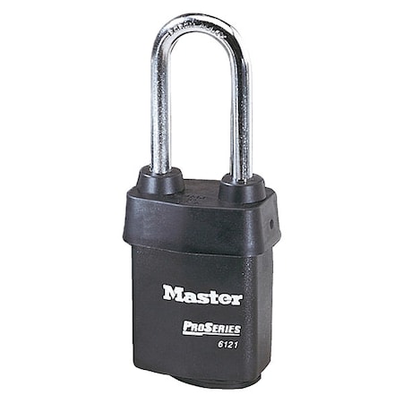 Padlock, Keyed Different, Long Shackle, Rectangular Steel Body, Boron Shackle, 7/8 in W MPN:6121LJ