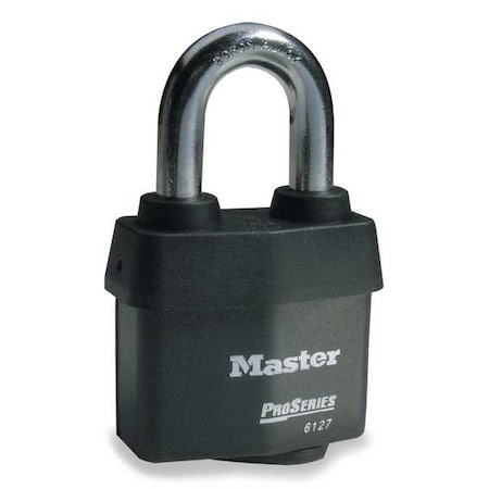 Padlock, Keyed Different, Standard Shackle, Rectangular Steel Body, Boron Shackle, 7/8 in W MPN:6127NKA