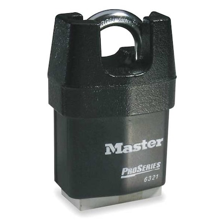 Padlock, Keyed Alike, Partially Hidden Shackle, Rectangular Steel Body, Boron Shackle, 7/8 in W MPN:6321KA
