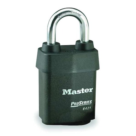 Padlock, Coreless, Standard Shackle, Rectangular Steel Body, Boron Shackle, 7/8 in W MPN:6421WO