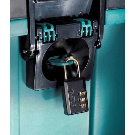 Luggage Padlock, 1 4/5 in, Rectangle, Black MPN:647D