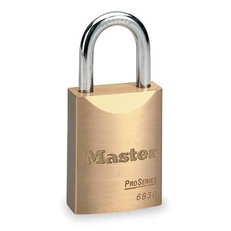 Padlock, Keyed Alike, Standard Shackle, Rectangular Brass Body, Boron Shackle, 25/32 in W MPN:6830KA-10G121