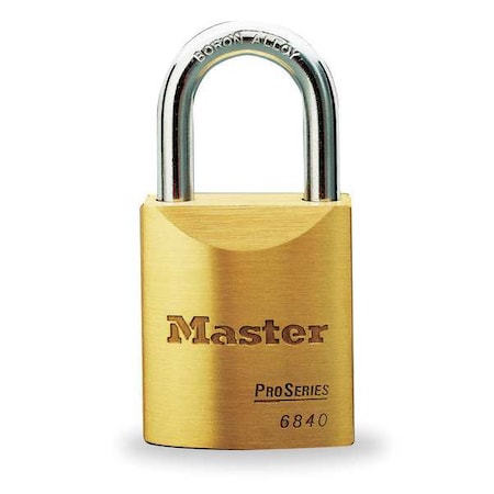 Padlock, Keyed Alike, Standard Shackle, Rectangular Brass Body, Boron Shackle, 29/32 in W MPN:6840KA10G201