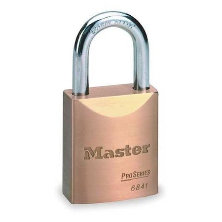 Padlock, Coreless, Standard Shackle, Rectangular Brass Body, Boron Shackle, 25/32 in W MPN:6841WO