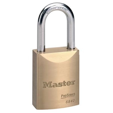Padlock, Keyed Alike, Standard Shackle, Rectangular Brass Body, Boron Shackle, 25/32 in W MPN:6842D125KA