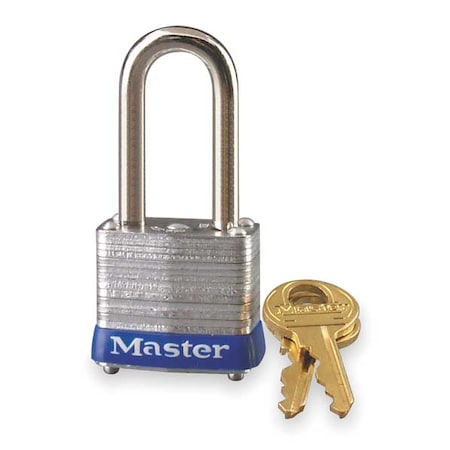 Padlock, Keyed Alike, Long Shackle, Rectangular Steel Body, Steel Shackle, 1/2 in W MPN:7KALF
