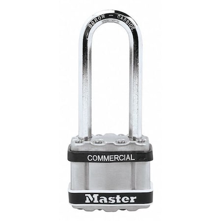 Padlock, Keyed Alike, Long Shackle, Square Stainless Steel Body, Boron Shackle, 13/16 in W MPN:M1KALJSTS