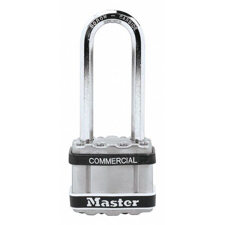 Padlock, Keyed Alike, Long Shackle, Square Stainless Steel Body, Boron Shackle, 15/16 in W MPN:M5KALJSTS