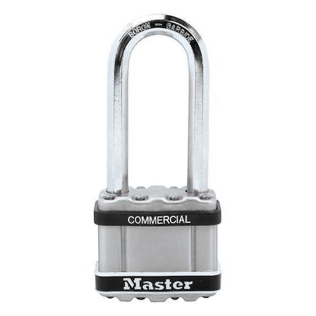 Padlock, Keyed Different, Long Shackle, Square Stainless Steel Body, Boron Shackle, 15/16 in W MPN:M5LJSTS