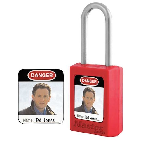 Photo ID Label, Danger, White, Paper, PK6 MPN:S142