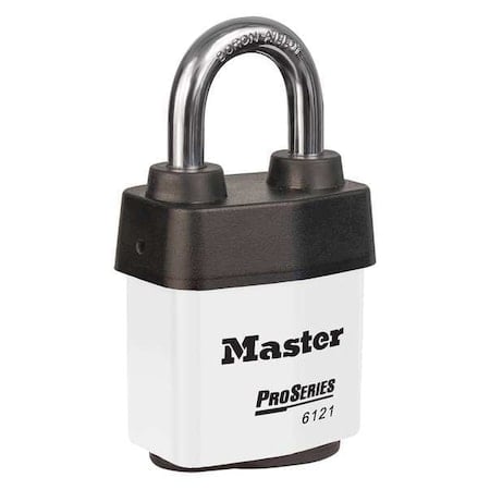 2-1/8IN Pro Series Lam St Padlock w/Wht Cvr MPN:6121KAWHT