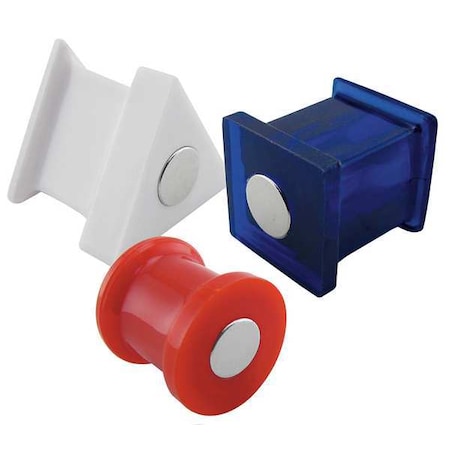 Magnetic Push Pins, Red, White, Blue, PK6 MPN:7507
