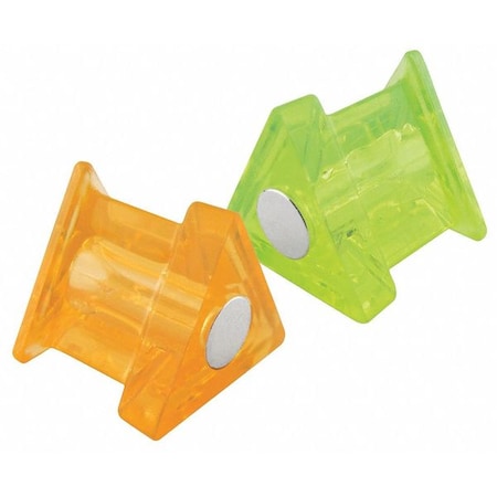 Magnetic Push Pins, Orange, Green, PK10 MPN:7510