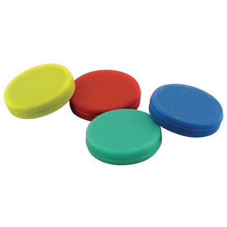 Disc Magnets, Red, Blue, Green, Yellow, PK4 MPN:7591