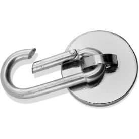 Master Magnetics Neodymium Magnetic Carabiner Hook 07587 - 45 Lbs. Pull Nickel/Chrome Plating 07587 - Pkg Qty 6