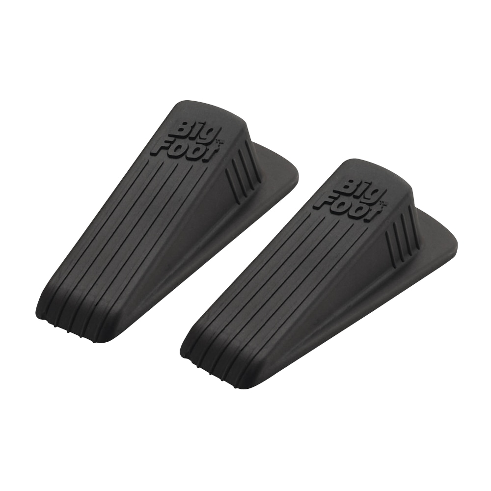 Master Caster Big Foot Doorstops, 1-1/4inH x 2inW x 4-3/4inD, Brown, Pack Of 2 (Min Order Qty 8) MPN:00971