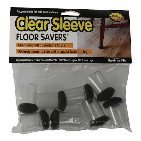 Flexible Clear Chair Leg Floor Pro, PK48 MPN:88450CS