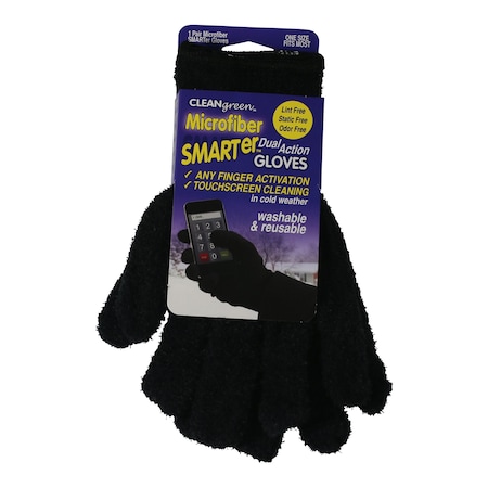 Microfiber Smart Gloves, OSFA, All Fi, PK6, Black, Size One size, 6 PK MPN:18041CS