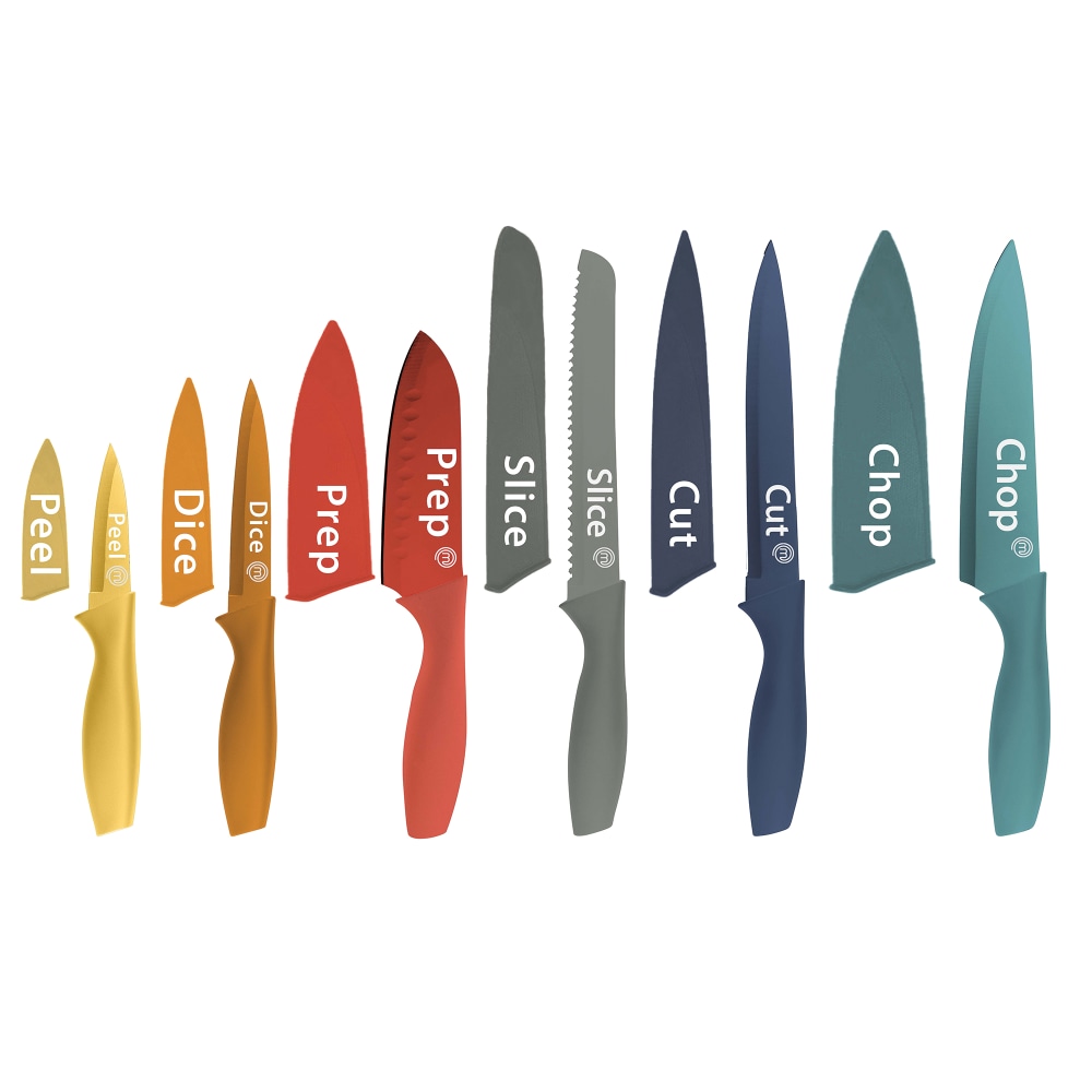 MasterChef 12-Piece Colored Knife Set With Logo, Multicolor MPN:VRD259102118
