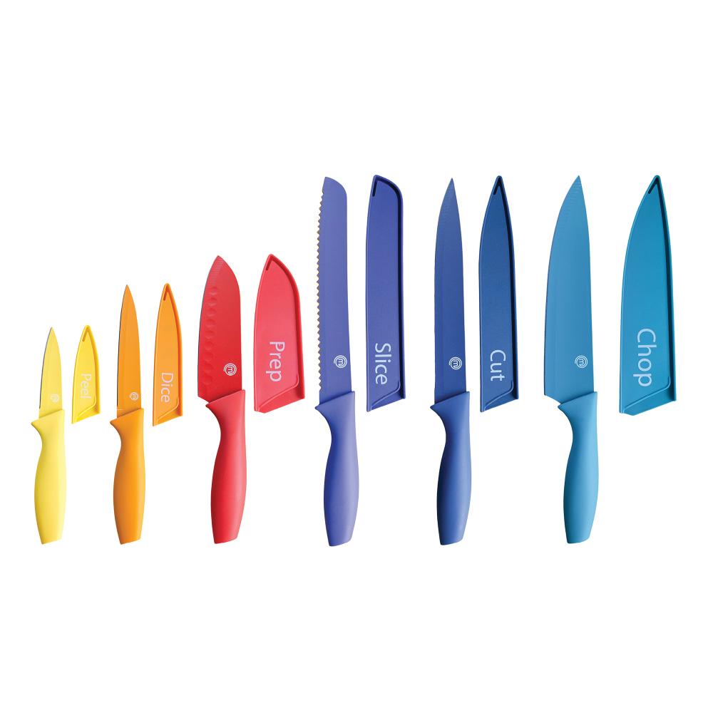MasterChef 12-Piece Colored Knife Set, Multicolor MPN:VRD259102119