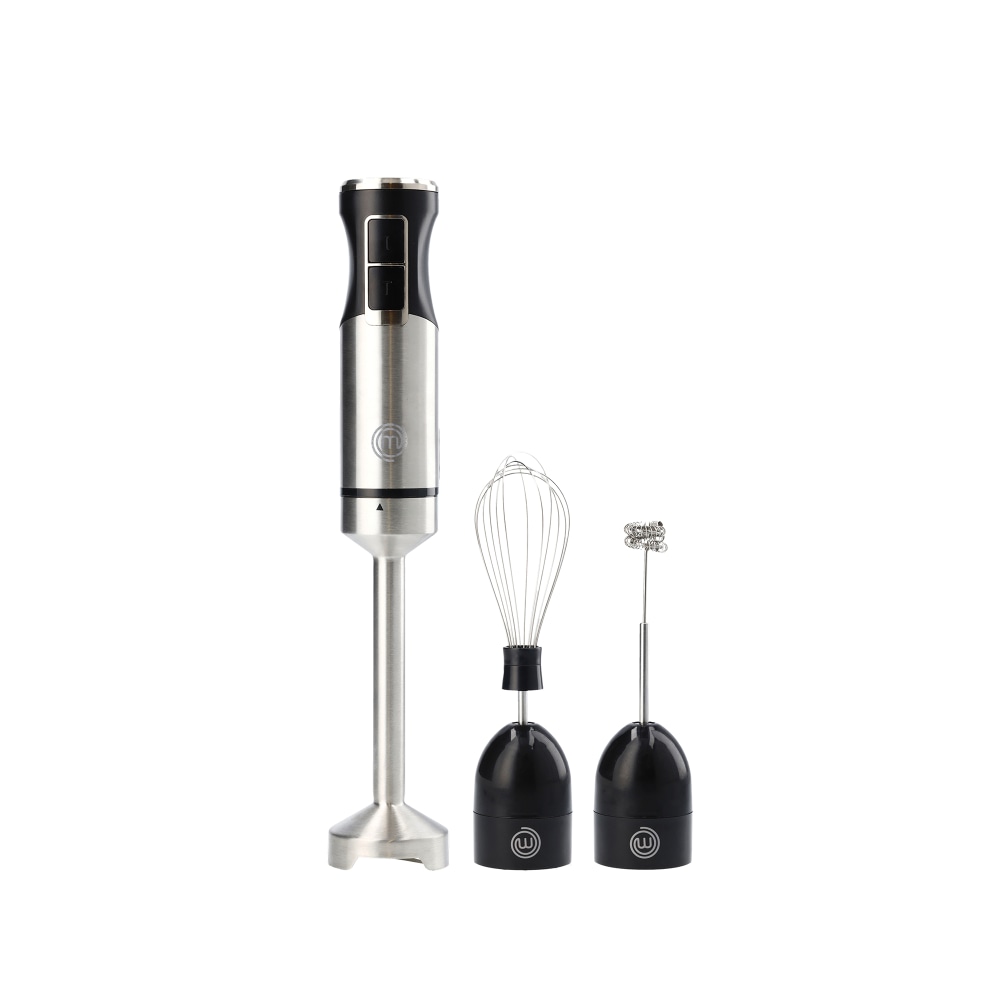 MasterChef 400W Stainless Steel Hand Blender, 2-5/8inH x 2-5/8inW x 14-7/16inD, Black MPN:VRD919102039