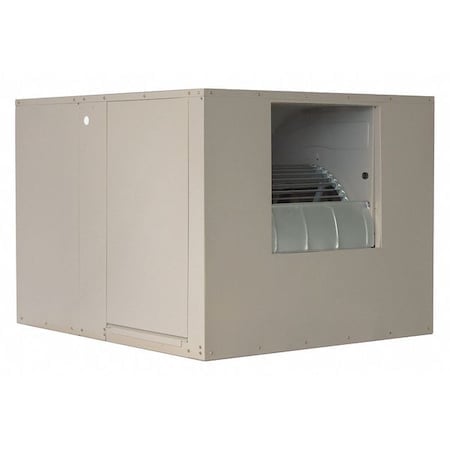 Ducted Evaporative Cooler, 7, 000 cfm, 2, 300 sq ft, 5 gal, 1 hp, Belt, Side Discharge MPN:AS1C71