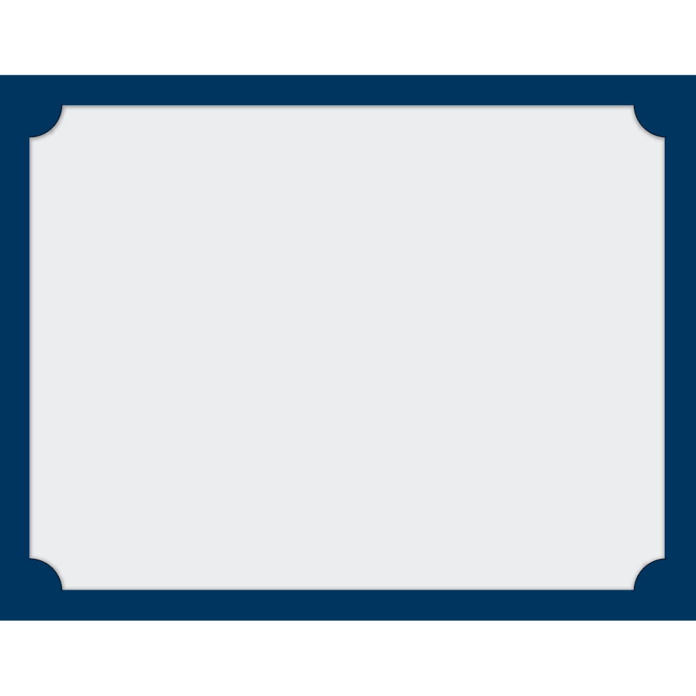 Great Papers! Certificate Backers, 12in x 9-3/8in, Navy, Pack Of 10 Backers MPN:2015092