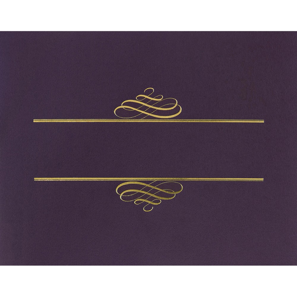 Great Papers! Certificate Covers, 12in x 9-3/8in, Plum/Gold Foil, Pack Of 5 Covers MPN:903106