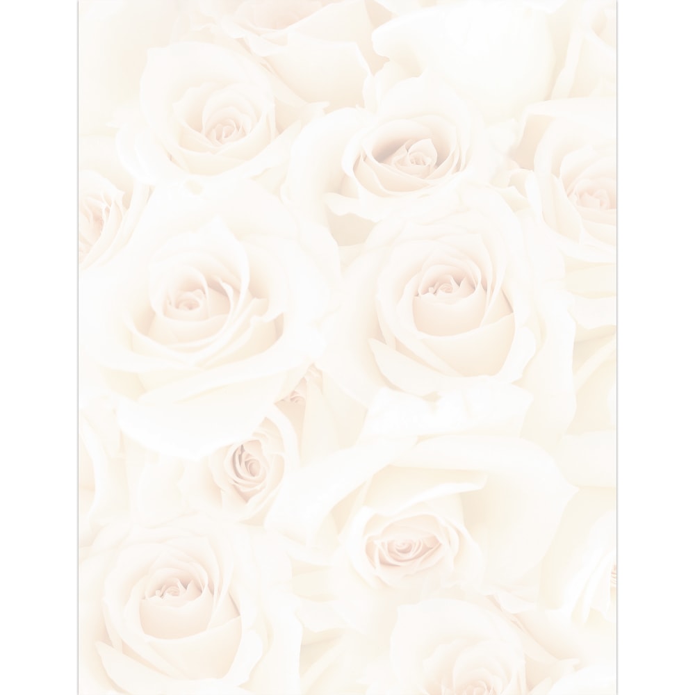 Great Papers! Design Letterhead Paper Stationery, 8-1/2in x 11in, Blush Roses, Pack Of 80 Sheets MPN:2014334
