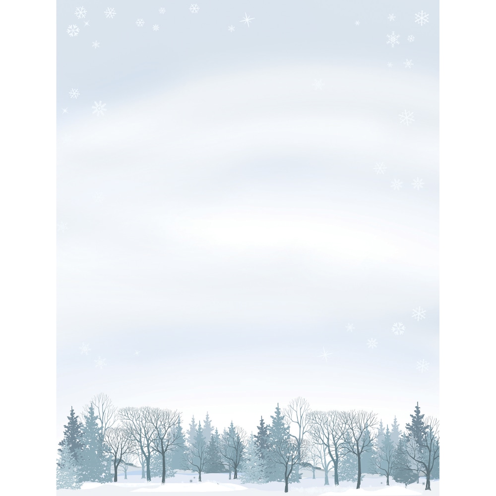 Great Papers! Holiday Letterhead Stationery, 8-1/2in x 11in, Winter Wonderland, Pack Of 80 Sheets MPN:2015101