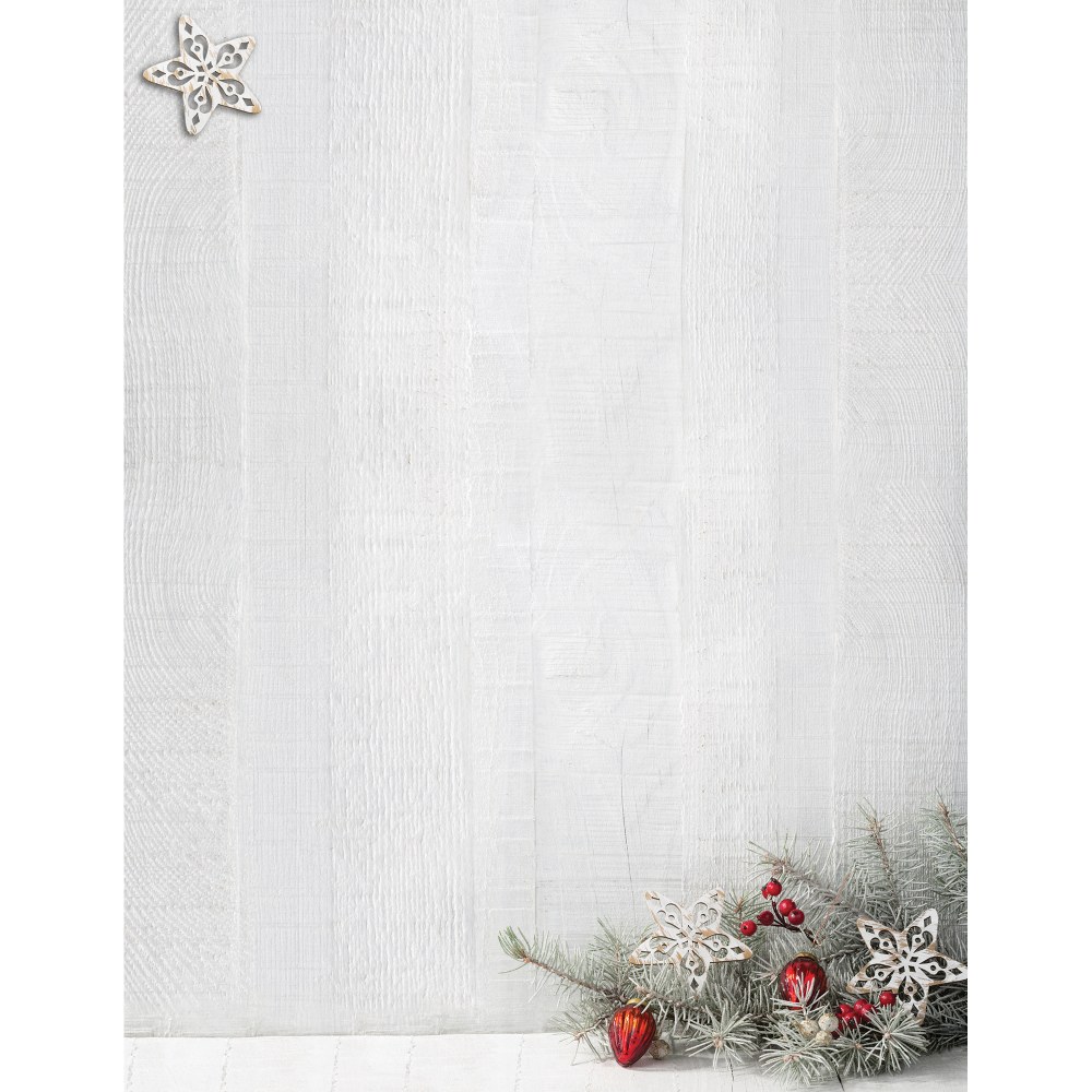 Great Papers! Holiday-Themed Letterhead Paper Stationery, 8-1/2in x 11in, Woodsy Pine, Pack Of 80 Sheets MPN:2015103