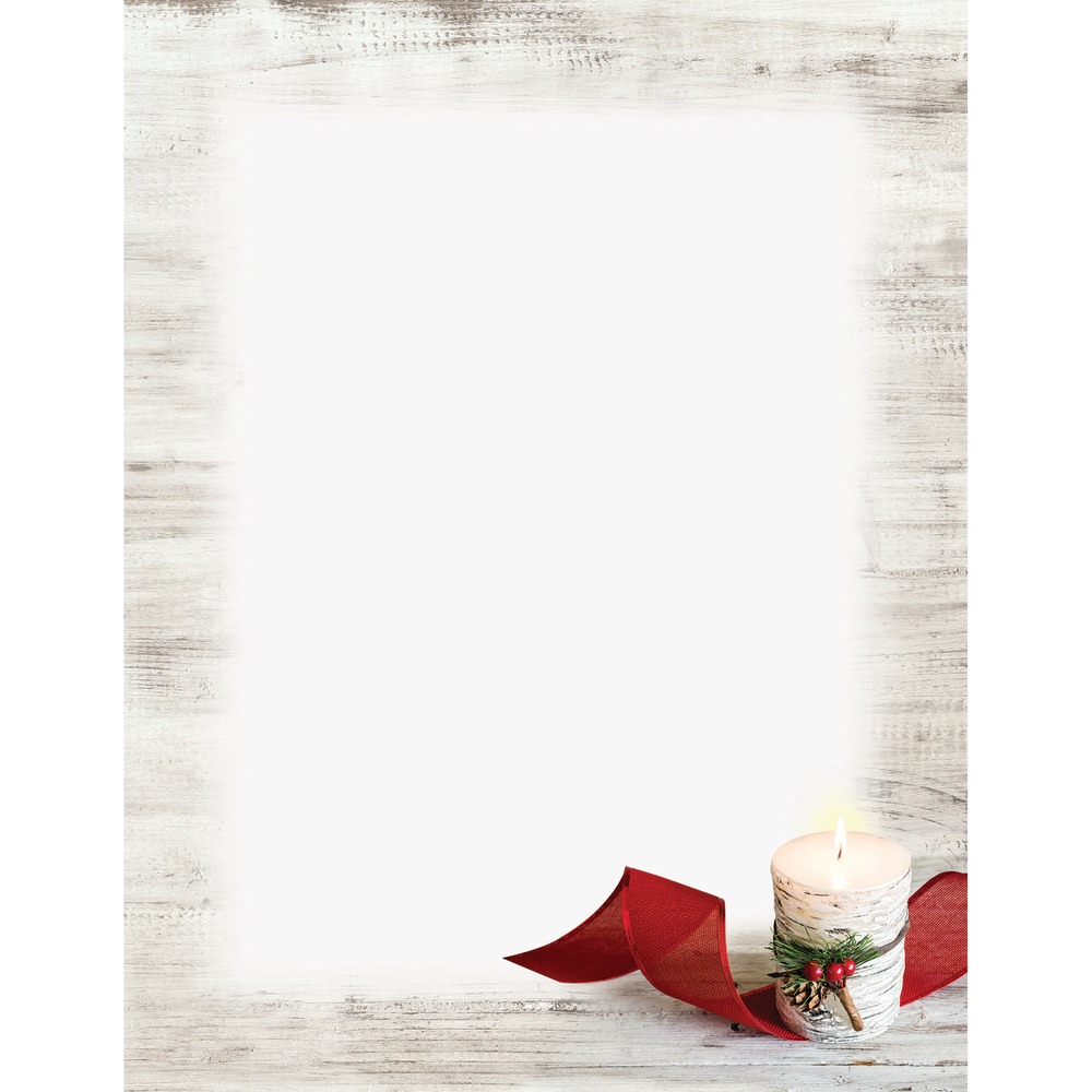 Great Papers! Holiday-Themed Letterhead Paper Stationery, 8-1/2in x 11in, Birch Candle, Pack Of 80 Sheets MPN:2017025