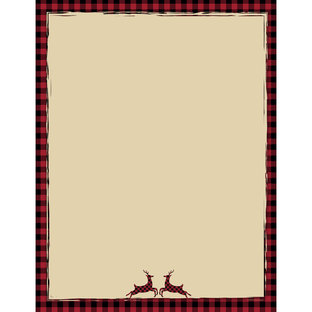 Great Papers! Holiday-Themed Letterhead Paper Stationery, 8-1/2in x 11in, Buffalo Reindeer, Pack Of 80 Sheets MPN:2018010