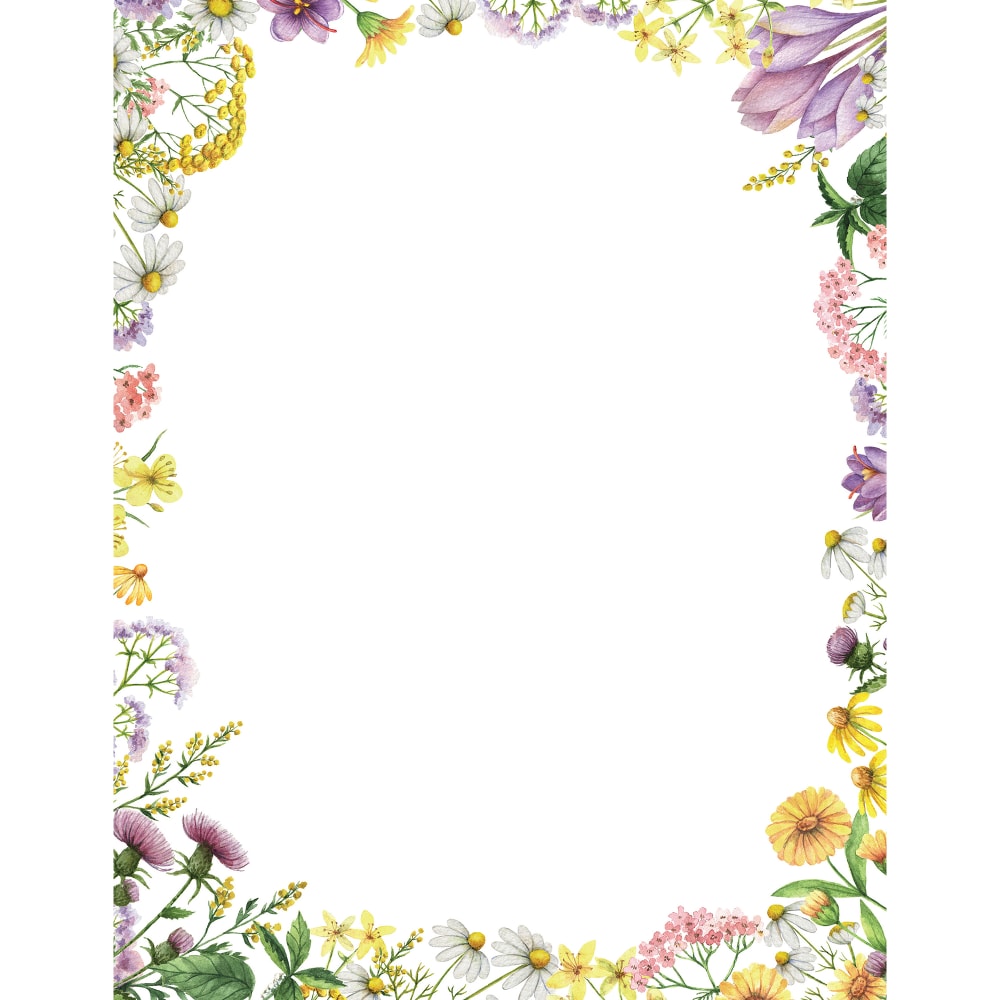 Great Papers! Design Paper, Flower Meadows Stationery Letterhead, 8-1/2in x 11in, Multicolor, Pack Of 80 Sheets MPN:2019077