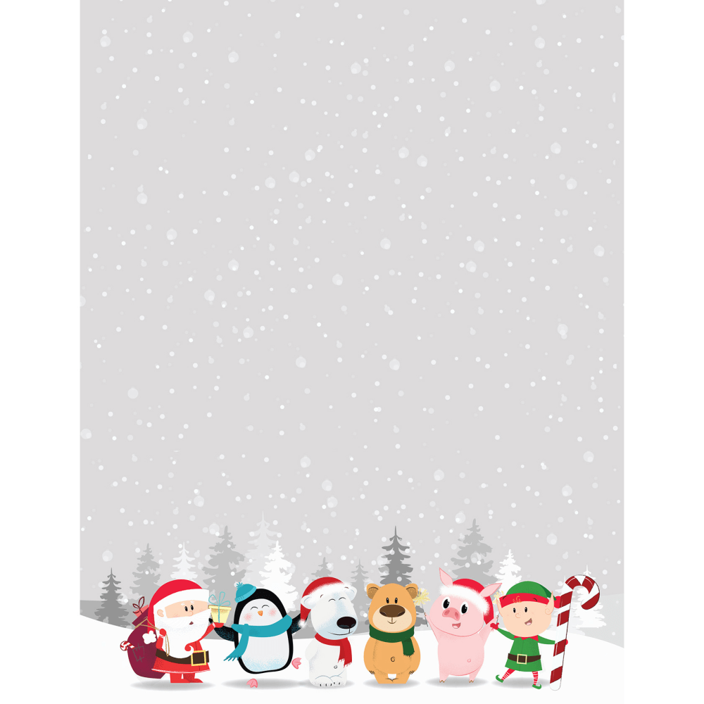 Great Papers! Holiday-Themed Letterhead Paper Stationery, 8-1/2in x 11in, Winter Friends, Pack Of 80 Sheets MPN:2019120