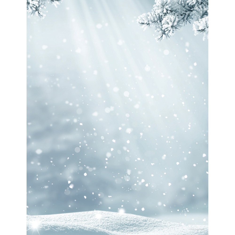 Great Papers! Holiday-Themed Letterhead Paper Stationery, 8-1/2in x 11in, First Snowfall, Pack Of 80 Sheets MPN:2020118