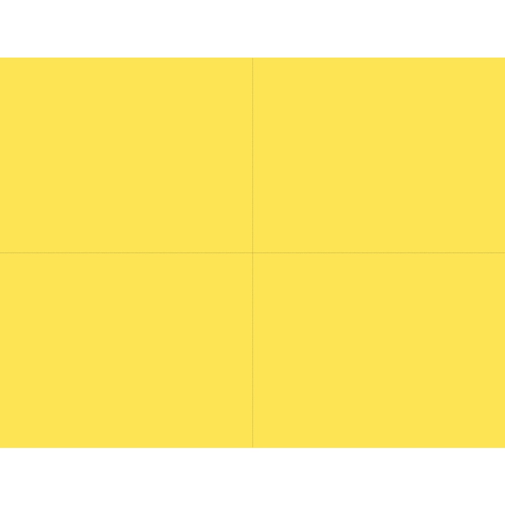 Great Papers! 4-Up Postcards, 8-1/2in x 11in Sheet, Yellow, 4 Postcards Per Sheet, Pack Of 50 Sheets MPN:951840