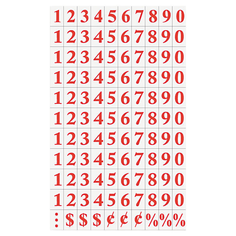 MasterVision Magnetic Numbers & Symbols, 3/4in x 1/2in, Red, Pack Of 112 MPN:KT2121