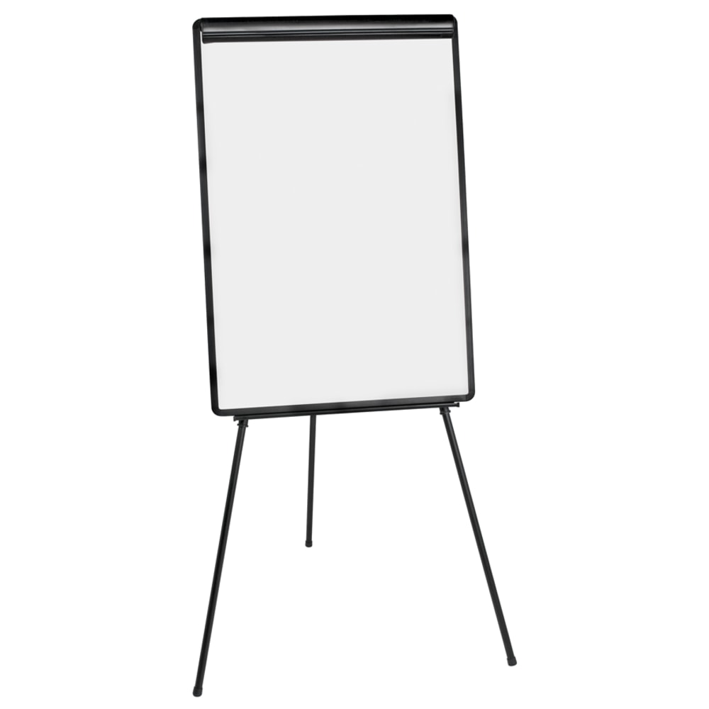 MasterVision Easy Clean Tripod Non-Magnetic Dry-Erase Whiteboard Presentation Easel, 71 1/2in, Steel Frame With Black Finish MPN:EA23000475