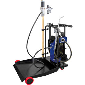 Prolube 45836 Trolley Mounted Oil Pump Kit Air Operated Pump Hose Reel & Digital Oil Control Gun TMK/OP5H/A/N